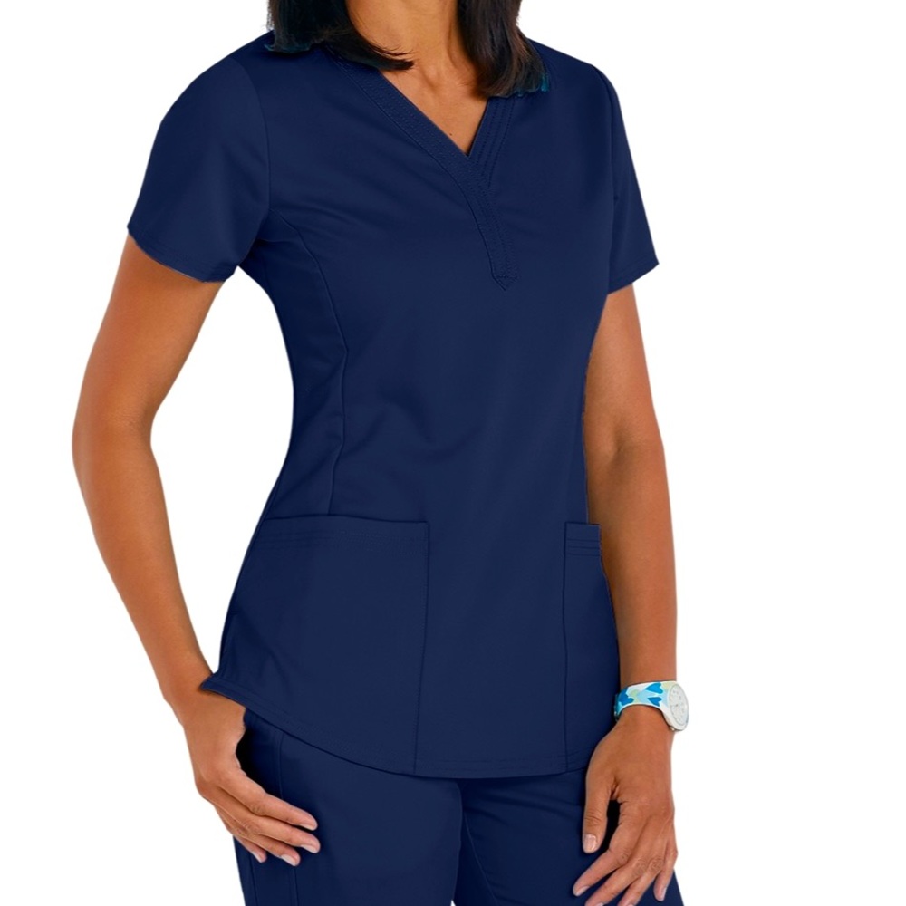 Women Healing Hands Purple Label Scrub Top